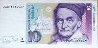 (1993) Банкнота Германия (ФРГ) 1993 год 10 марок "Карл Фридрих Гаусс"   XF
